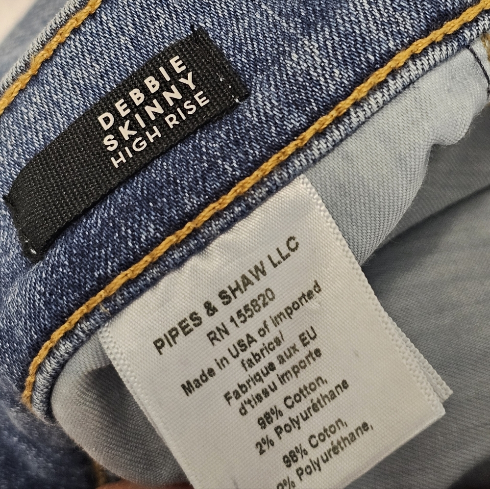 VERONICA BEARD Debbie Skinny High Rise Blue Jeans 27 Preowned - Picture 9 of 10